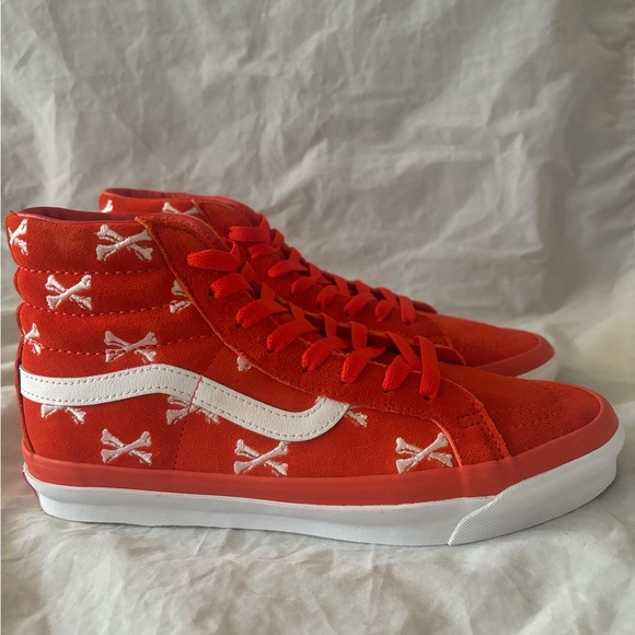 NWOT Wtaps x Vans OG Sk8 Hi LX Bones Orange Size 8.5 VN0A4BVB20Q - Picture 2 of 7